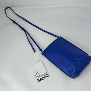 GANNI Blue Mini Crossbody Shoulder Bag
